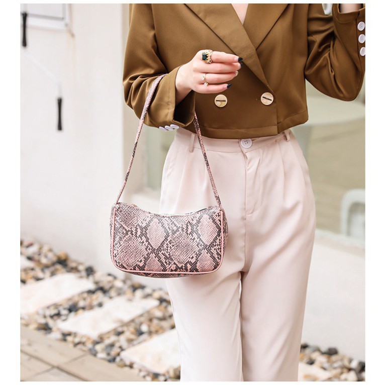 Túi kẹp nách, túi đeo vai vân da trăn quai tròn thời trang thanh lịch KN06 - Túi xách Chip Xinh | BigBuy360 - bigbuy360.vn