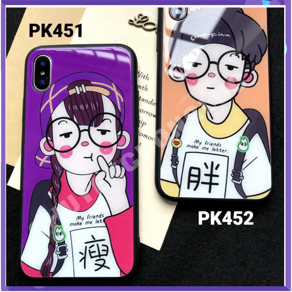 [HOT]  ỐP LƯNG KÍNH hình đôi nam nữ cute -IP 6/6S - 6 Plus/ 6S Plus - 7/ 8 - 7 Plus/ 8 Plus - X/ XS/ XS Max