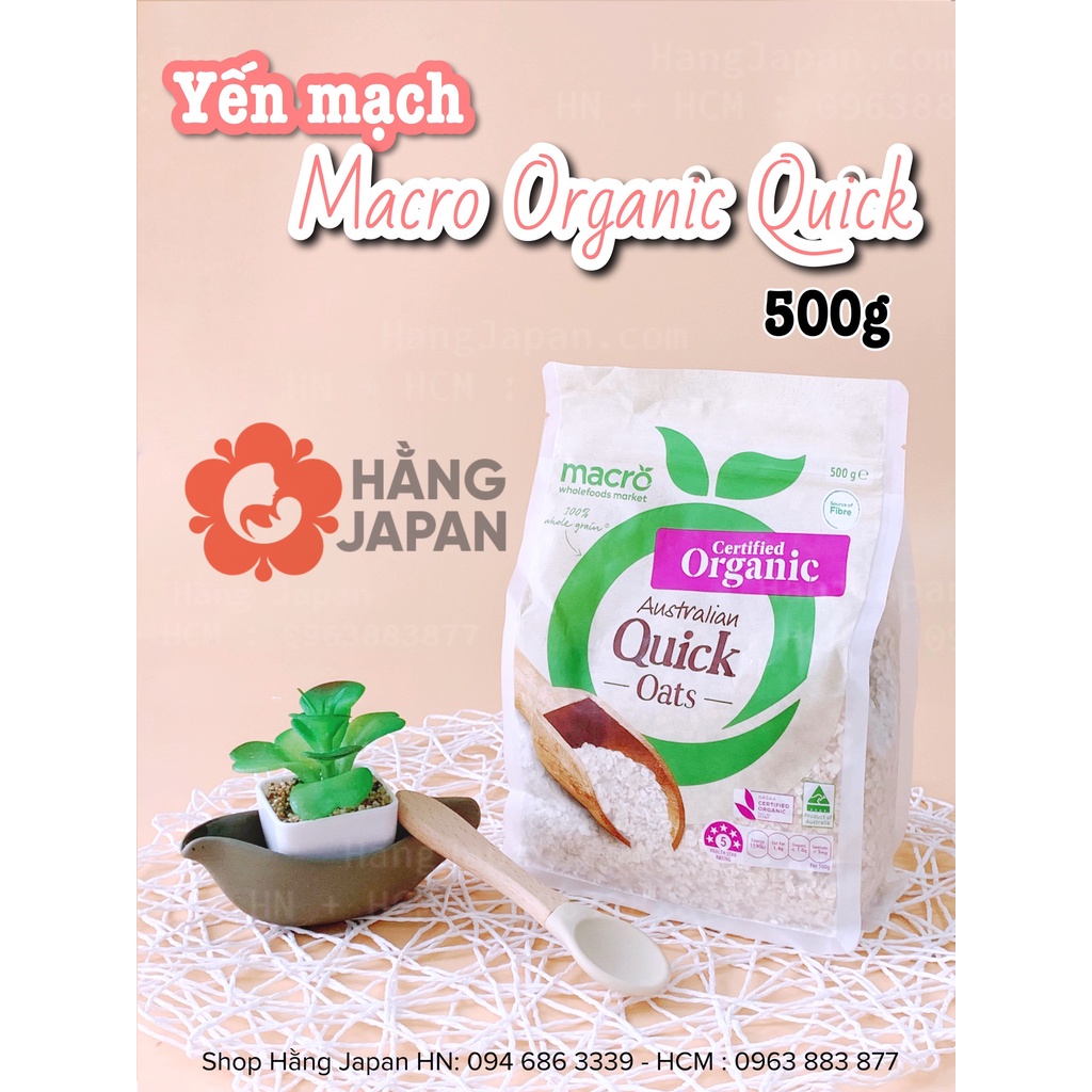 Yến mạch hữu cơ Macro Úc 500gr