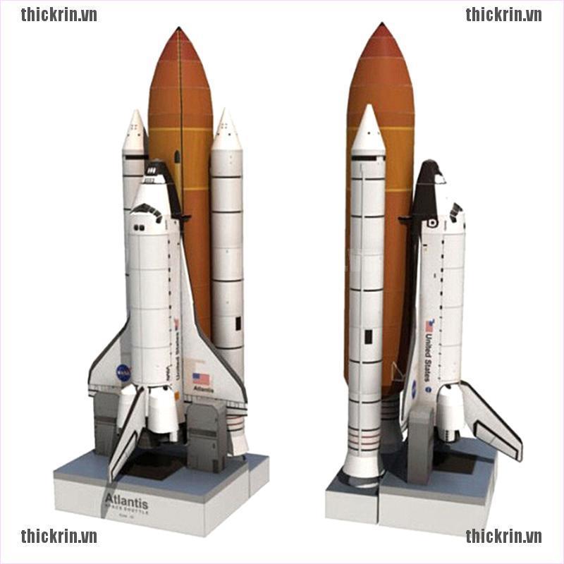 <Hot~new>3D Paper Model Papercraft 1: 150 Shuttle Atlantis Puzzle Handmade Rocket for toy