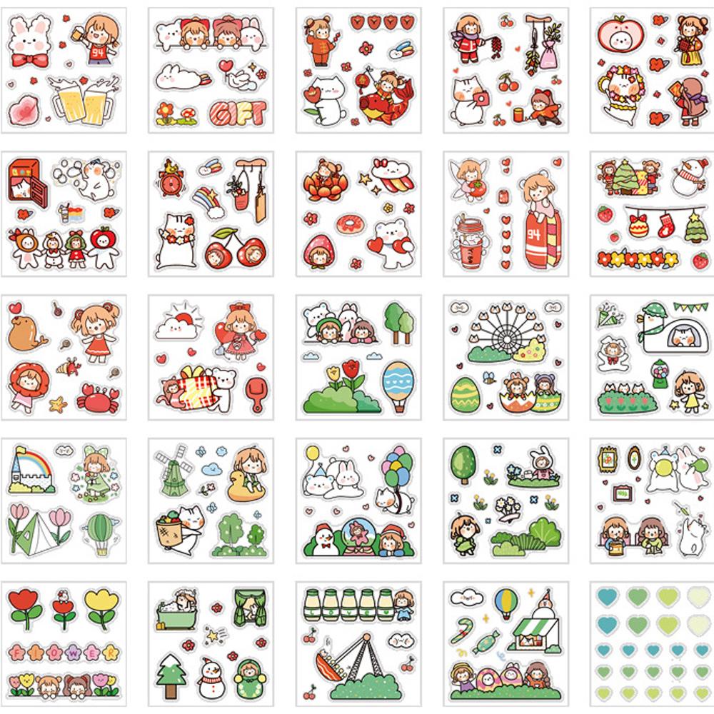 PEWANY :tationery :ticker 100 cái / bộ : crapbooking :eally small garden :iary :lbum :ecorative :order :ticker