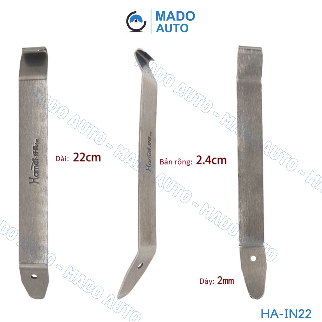 Thanh cậy Inox HAMEI chính hãng nạy chốt nhựa trong xe ô tô MADO HA-IN22 (01 cái)