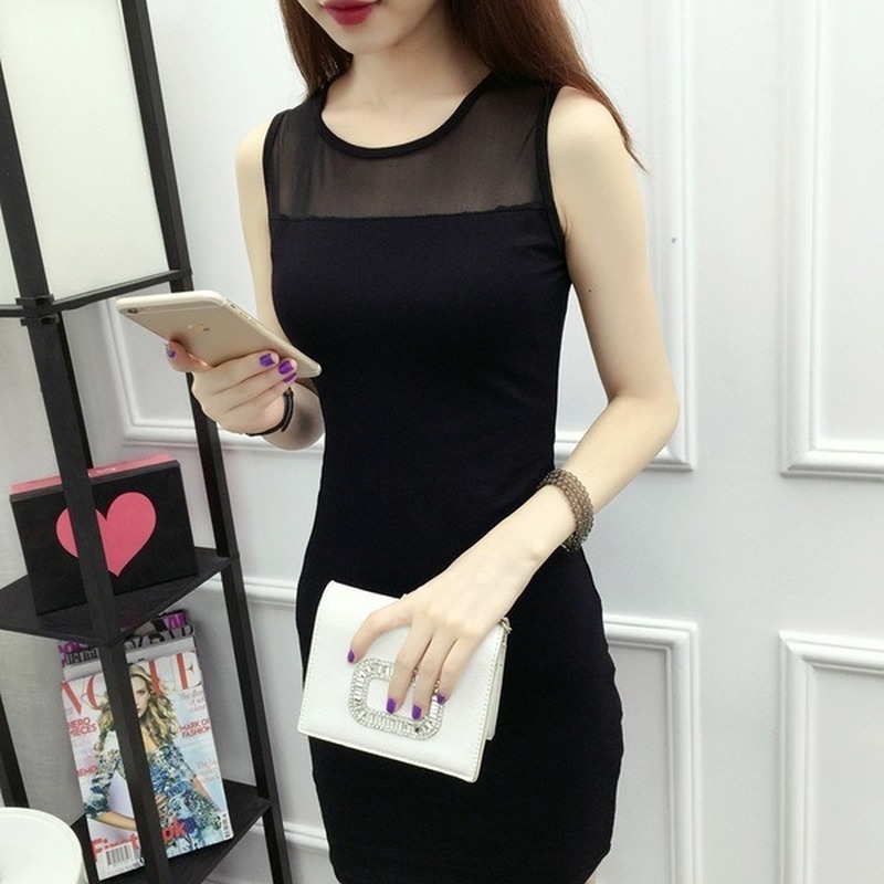 Đầm Sát Nách Phối Ren Hoa Phong Cách Hàn Quốc (Size S-5Xl)