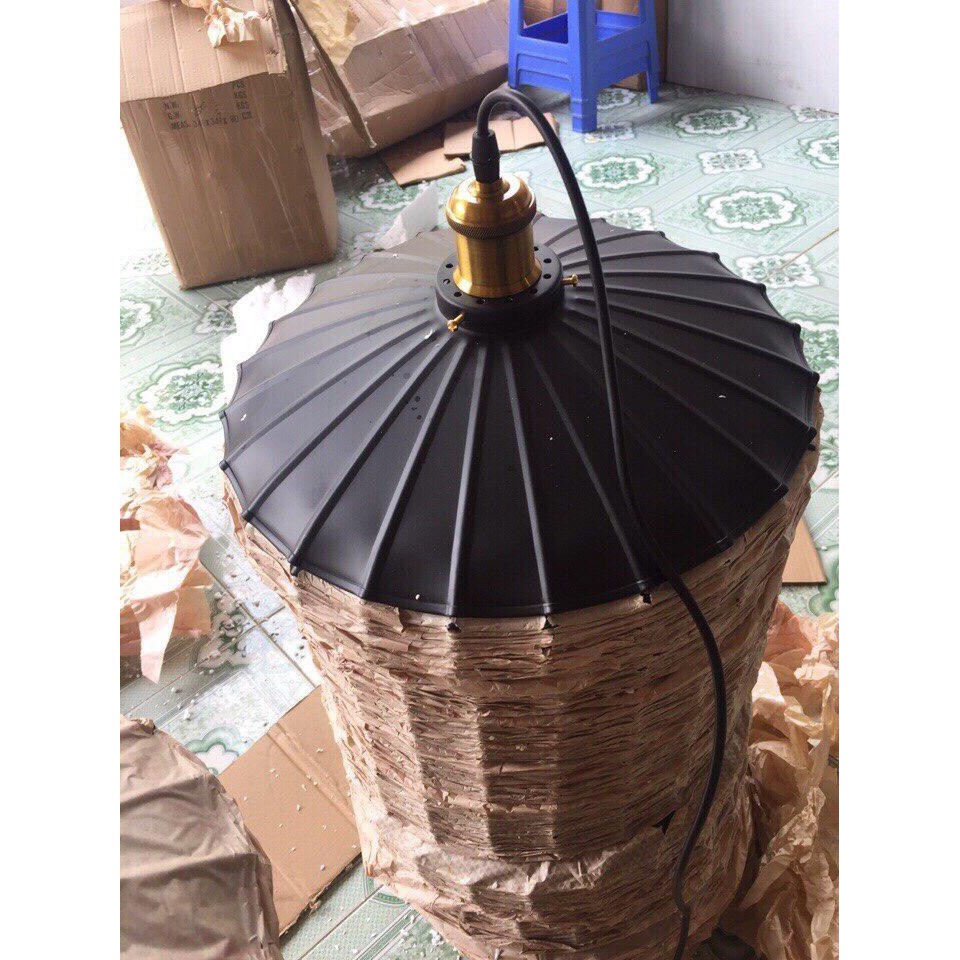 Chao đèn thả đui đồng kiểu đèn bão TBD866 đường kính 250mm/350mm (Đen)