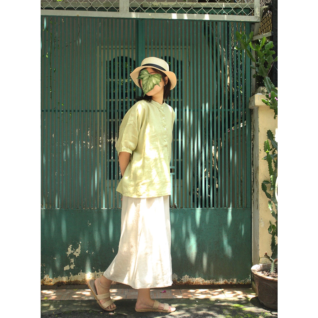 Chân váy linen form chữ A xòe nhẹ - AKI SKIRT - by Tháng Năm