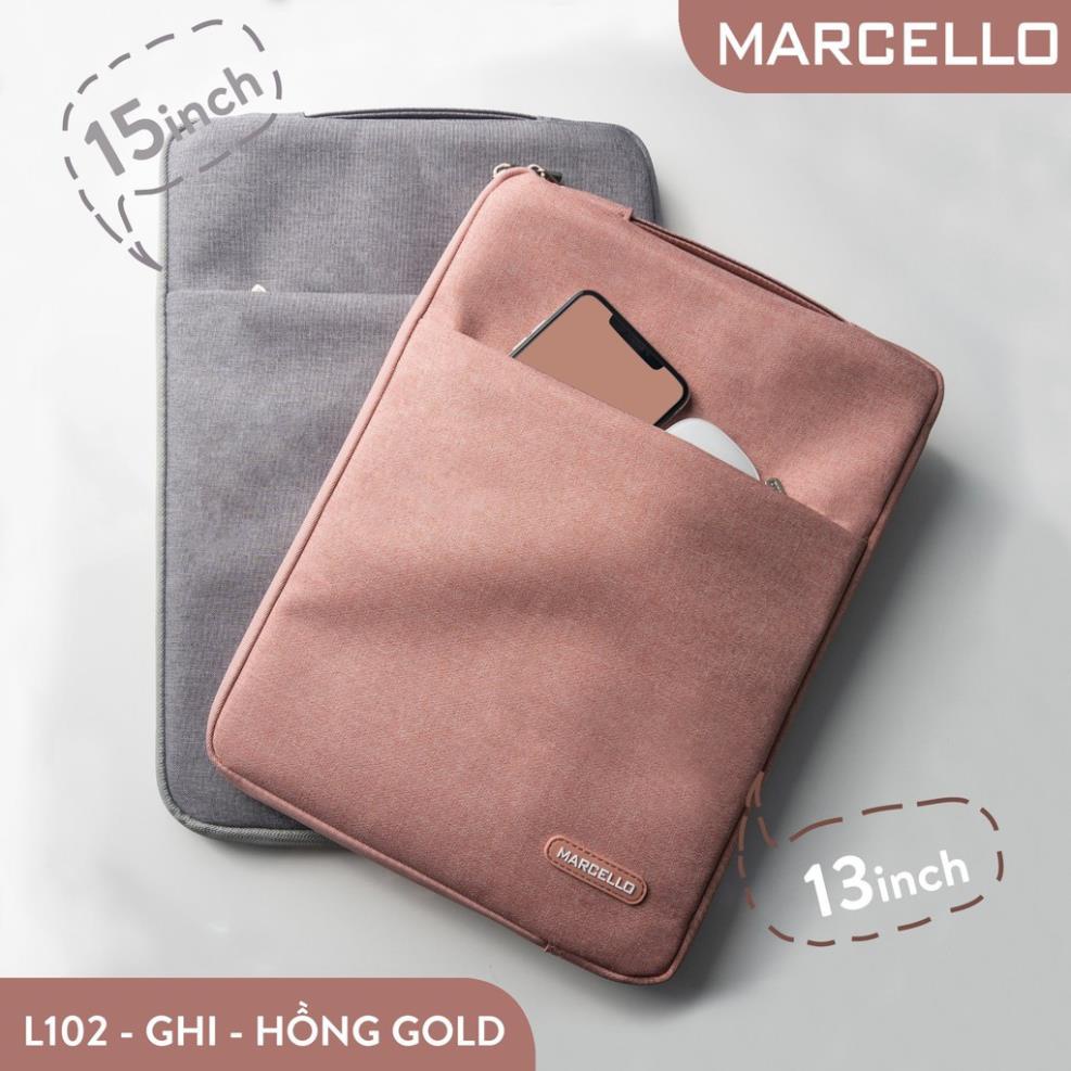 Túi chống sốc lót nhung chống xước laptop, macbook 13 inch, 15.6 inch thời trang Marcello L102