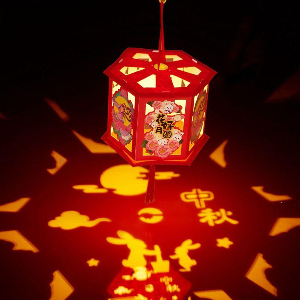 YIYU Lồng Đèn Không Dệt Hình Thỏ Dễ Thương Dùng Trang Trí Lễ Hội DIY