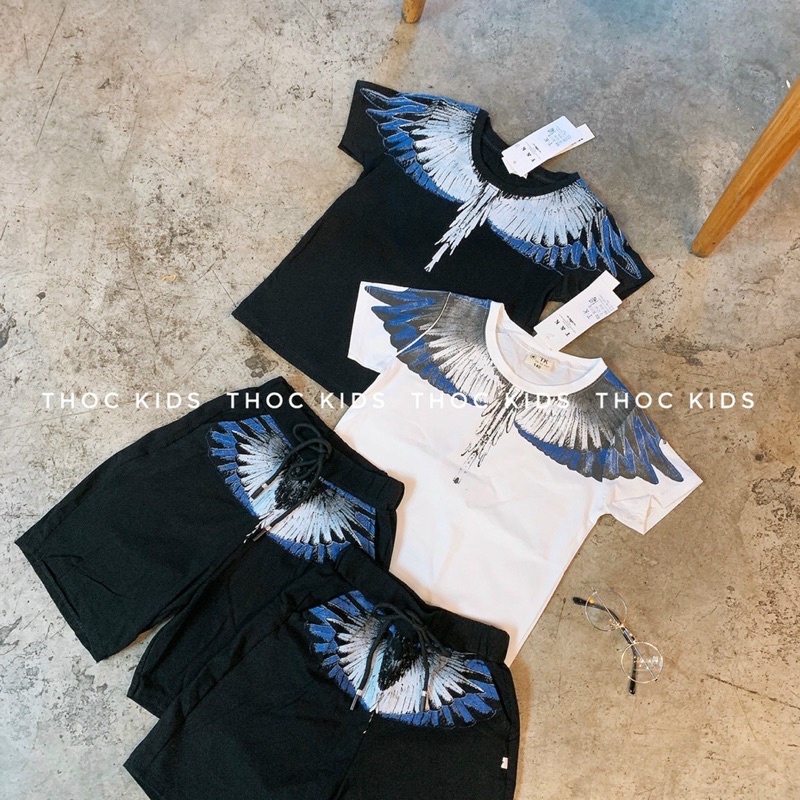 Bộ đại bàng cotton quảng châu cho bé trai mùa hè