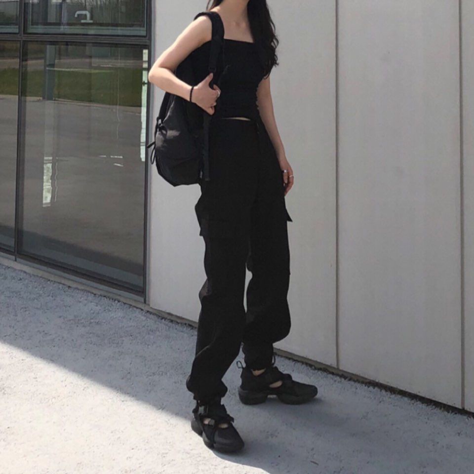 Quần Yếm Màu Trắng Phong Cách Retro Hàn Quốc Cá Tính Dành Cho Nam Và Nữ