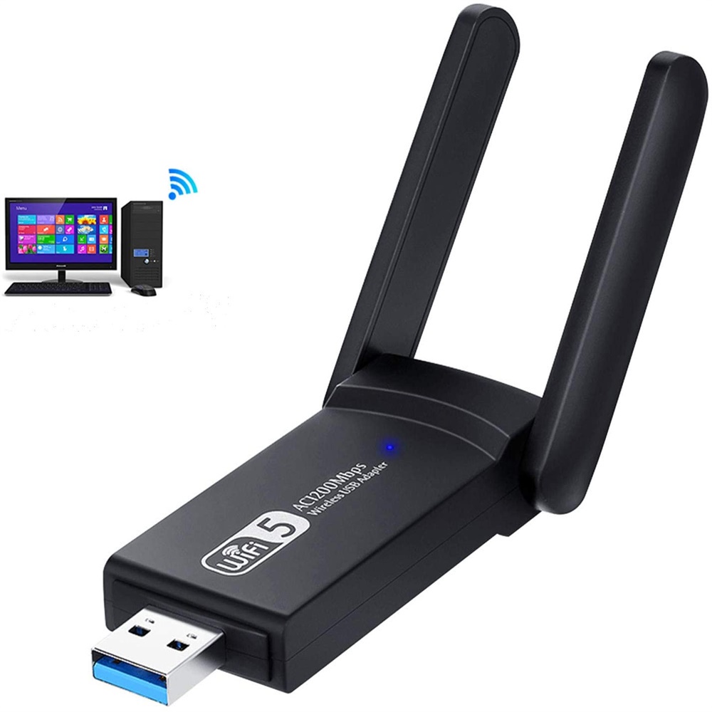 Thẻ Mạng Không Dây USB 1200Mbps 5Ghz Cho Windows Desktop / Laptop / PC