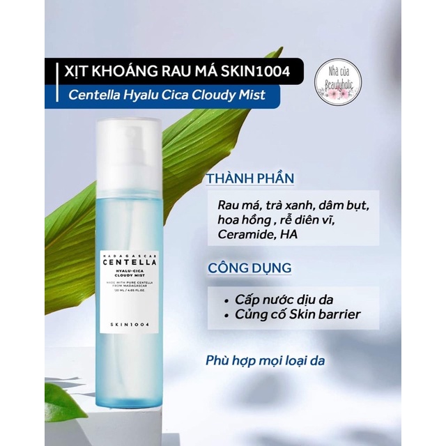 Xịt khoáng SKIN1004 Madagascar Centella Hyalu-Cica Cloudy Mist