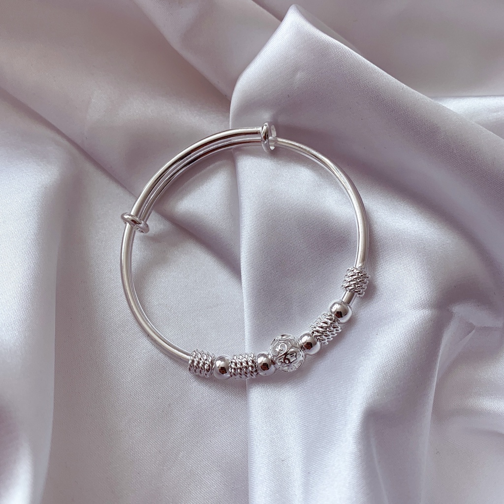 Lắc tay nữ 925, vòng tay nữ bạc đính kèm hạt SUNF09 | BigBuy360 - bigbuy360.vn