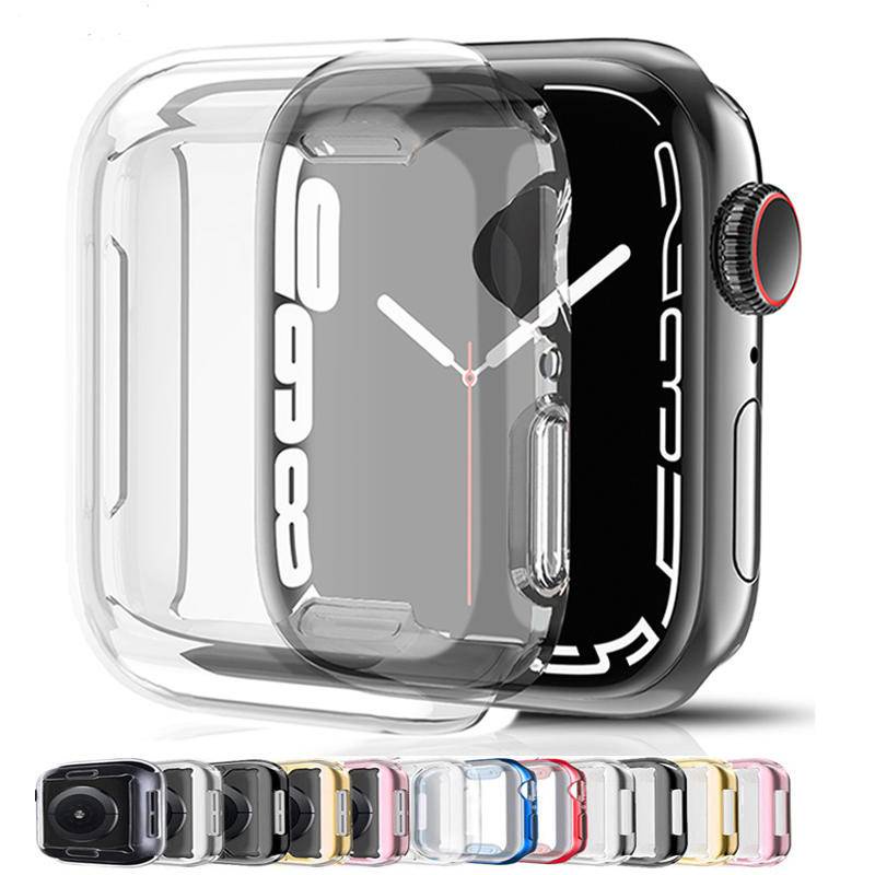 Bộ Ốp Bảo Vệ Màn Hình Bằng TPU Cho Apple Watch T500 FT50 FT30 q99 U78 + T5 W34 F10 T55 T5s W55 M33 C200