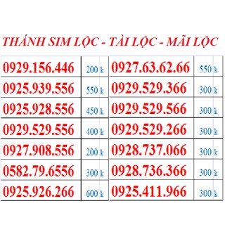 T7. thánh sim lộc - tài lộc - mãi lộc free data forever