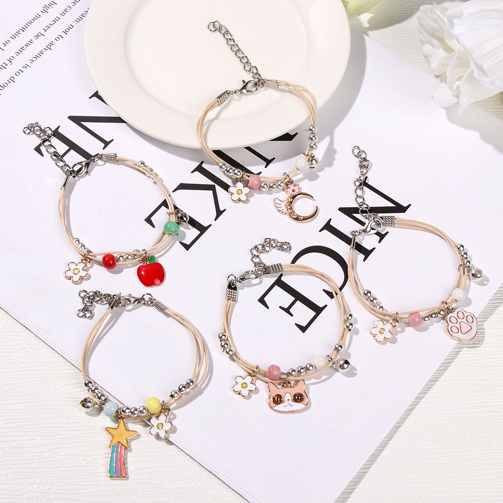 Vòng Tay Dây Bện Phối Hạt Sáng Tạo Thời Trang Cho Nữ