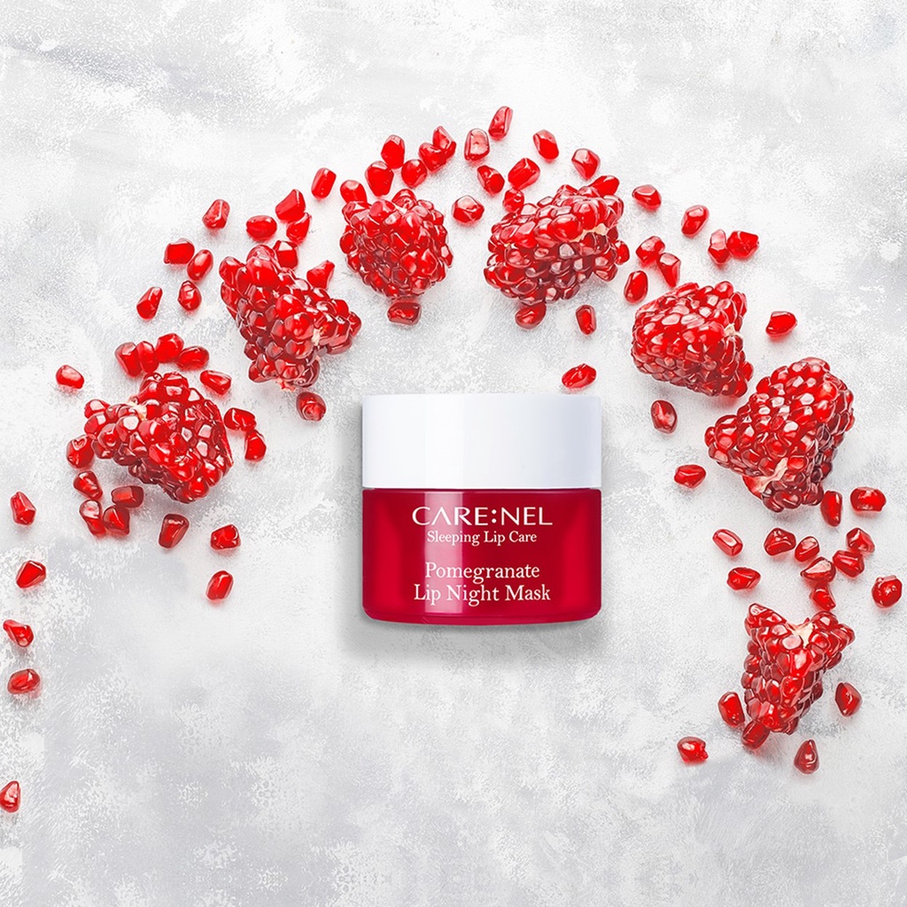 Mặt Nạ Ngủ Môi Cấp Ẩm, Tẩy Tế Bào Chết Hương Lựu Care:nel Pomegranate Lip Night Mask 5g - Đỏ