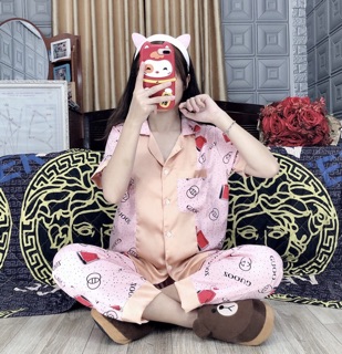 Bộ satin phối lụa cao cấp