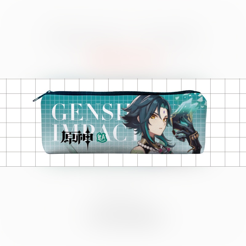 Túi Đựng Bút Canvas Họa Tiết genshin impact Ayaka Klee zhongli Xiao Gayu eula Ốp