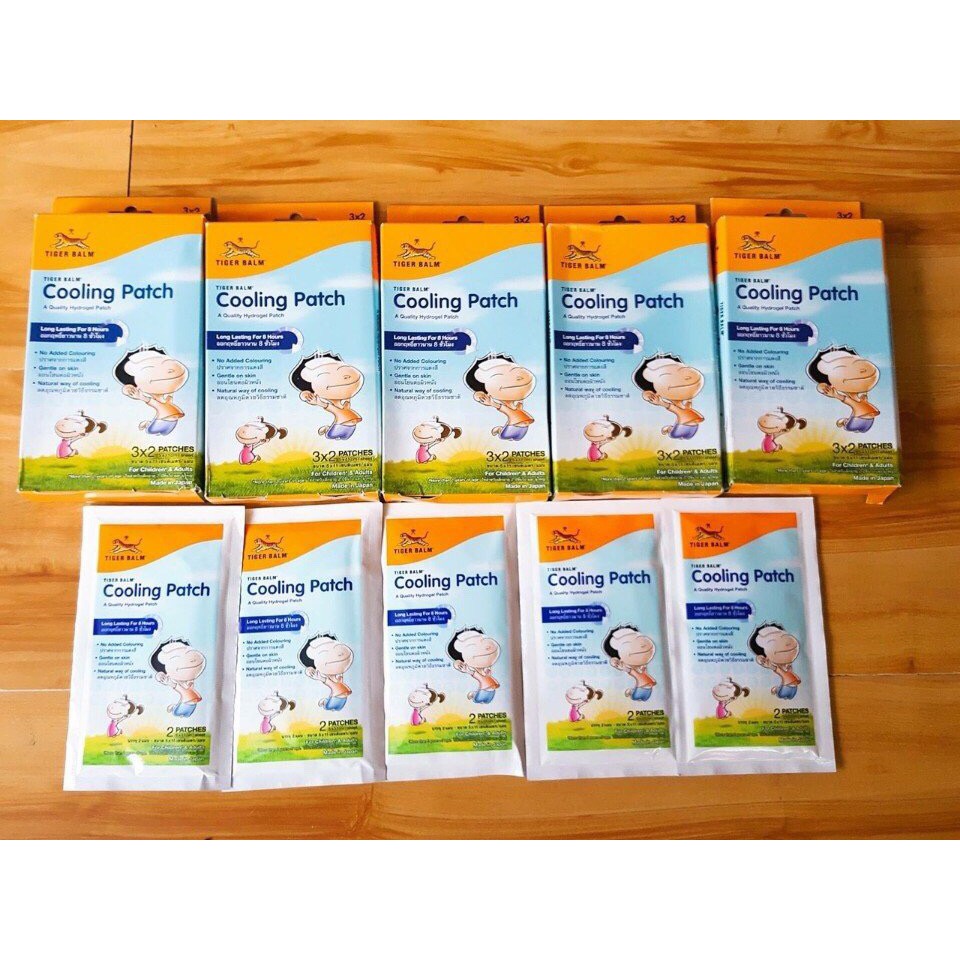 Miếng Dán Hạ Sốt Con Hổ Cooling Patch (hộp 6 miếng dán)