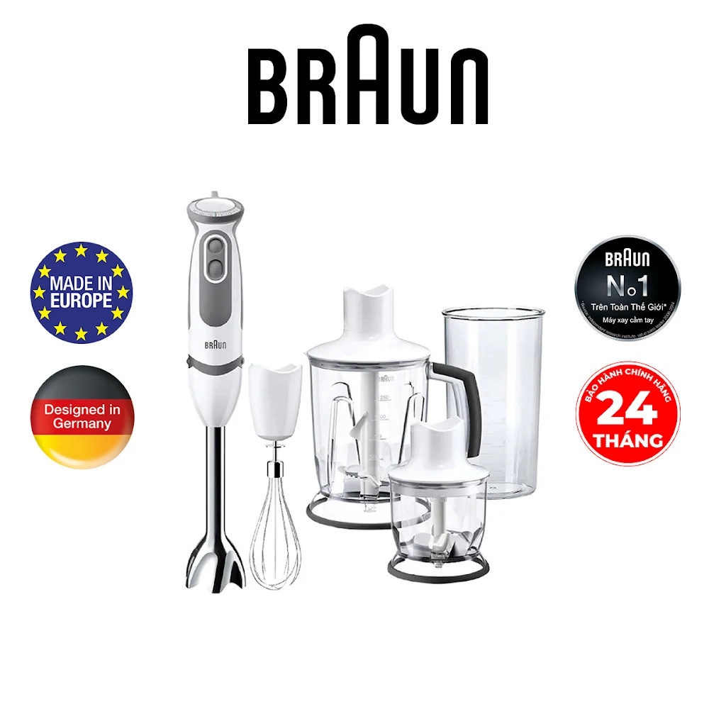 [Mã ELHA22 giảm 5% đơn 300K] Combo Máy xay cầm tay Braun MQ5245 và Nồi ủ Thermos TCRA-4500 4.5L