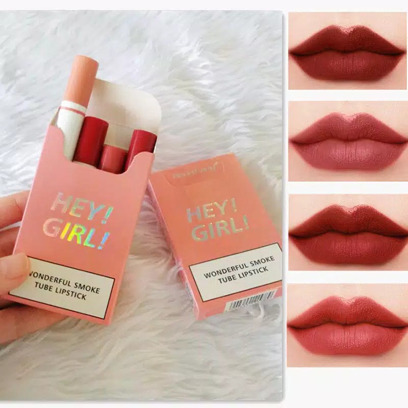 (hàng Mới Về) Set 4 Son Lì Lâu Trôi Nhanh Khô Chống Thấm Nước Phong Cách Hàn Quốc | BigBuy360 - bigbuy360.vn