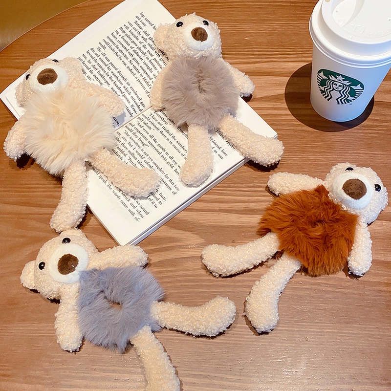 Dây buộc tóc hình gấu bông đáng yêu 2021