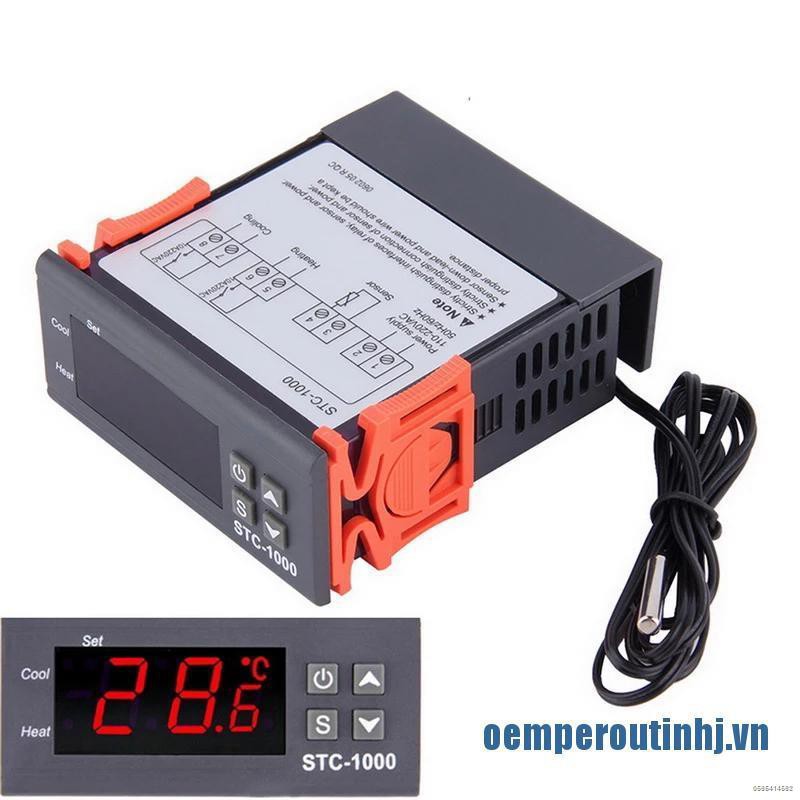 ☃♧♟Bộ Cảm Biến Nhiệt Độ Bể Cá Stc-1000 110v-220v