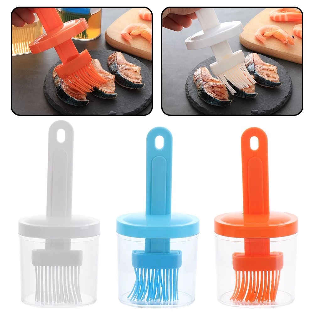 Bình đựng dầu ăn bằng silicone chịu nhiệt độ cao kèm cọ tiện dụng