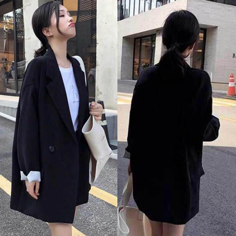 Áo blazer phong cách Hàn Quốc cổ chữ V sành điệu trẻ trung cho nữ