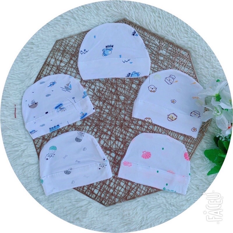 Mũ cotton lạnh siêu mềm cho bé sơ sinh -7kg