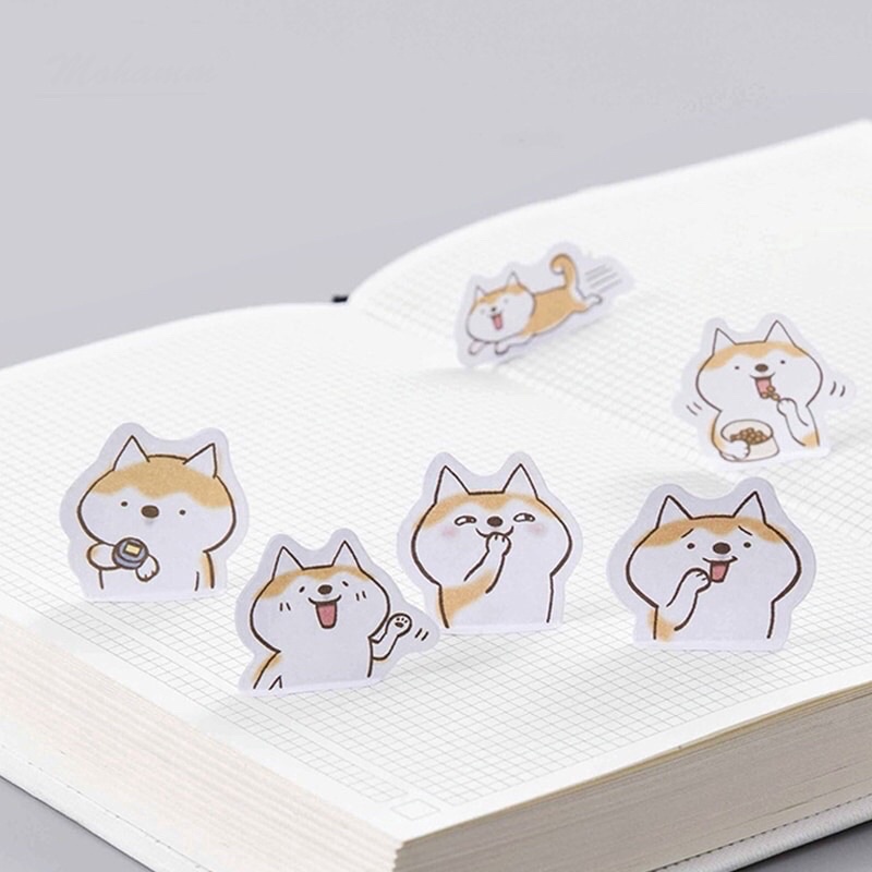 Set 45 Sticker/Nhãn Dán Chó Shiba