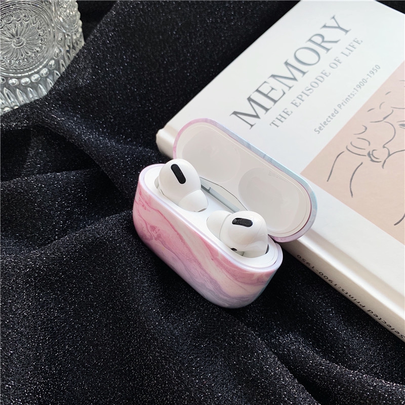 Vỏ Bảo Vệ Hộp Sạc Tai Nghe Airpods Họa Tiết Đá Hoa Cương Chống Sốc Không Thấm Nước