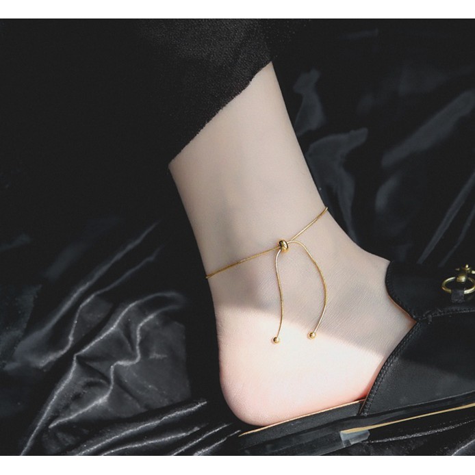 Lắc chân thời trang titan dây mì rút TT6217