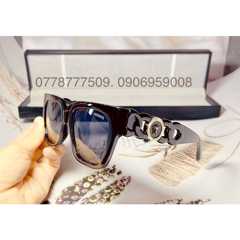 Kính Hiệu Vuông Màu Đen VS Hot Mới 2022 MẮT KÍNH RÂM NAM NỮ VERSACE CAO CẤP CHỐNG UV400 HOT TREND