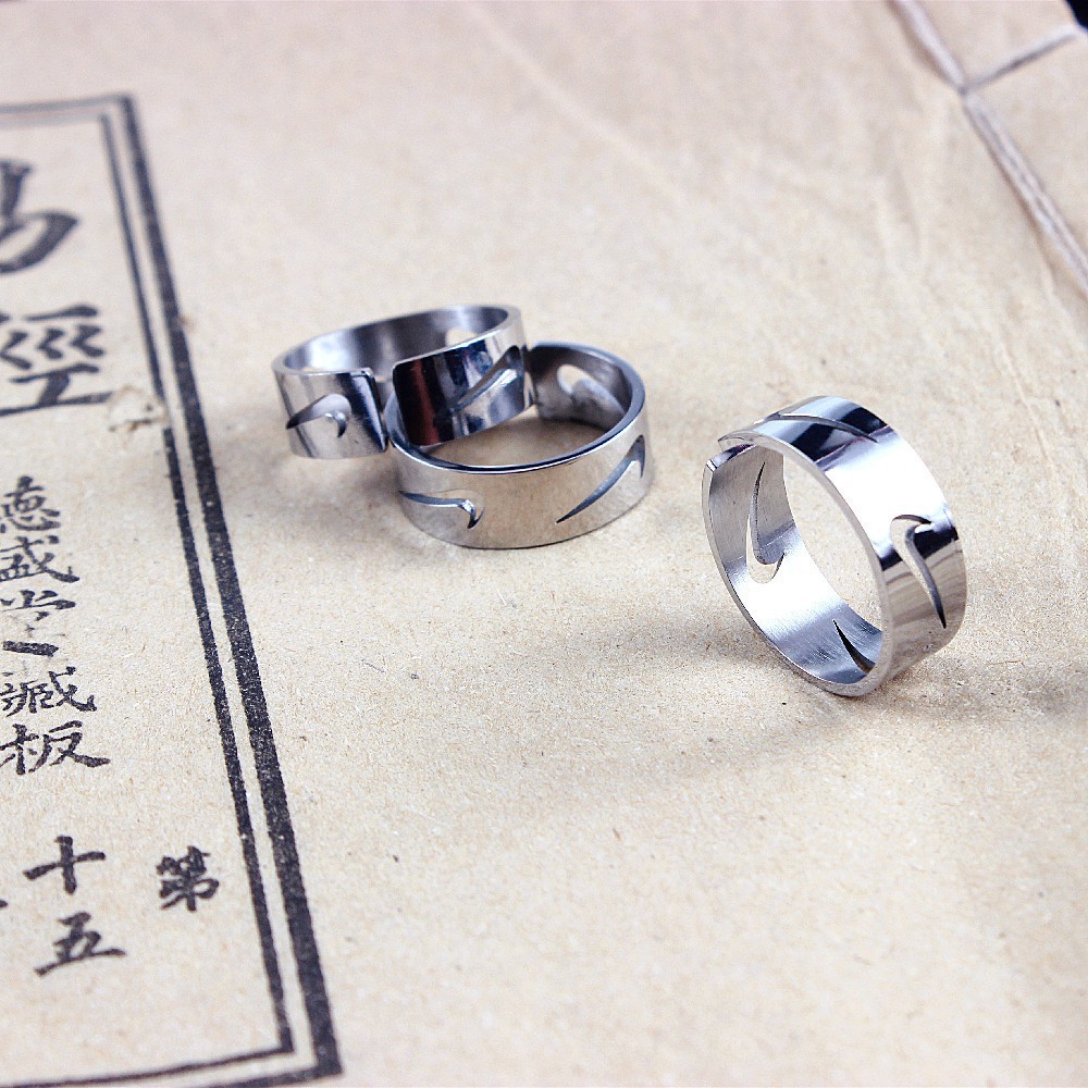 Nhẫn/Vòng tay bằng thép titan không gỉ thời trang cá tính cho nam và nữ