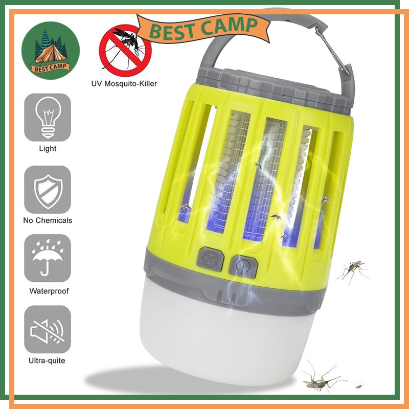 Đèn Cắm Trại Mini Sạc PIN Kết Hợp Diệt Muỗi 3 Chế Độ Sáng Treo Lều Cắm Trại Kháng Nước Tiêu Chuẩn IP55