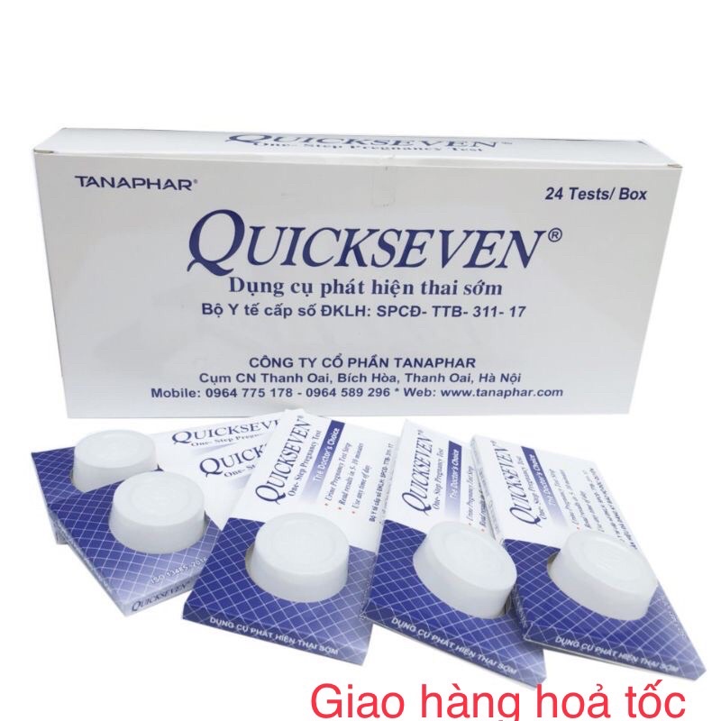 [Chính hãng] Hộp 24 Que thử thai, phát hiện thai sớm tại nhà Quickseven Công ty được phẩm TANAPHAR