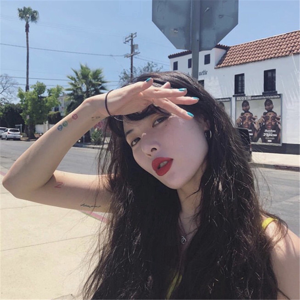 Miếng Dán Hình Xăm Họa Tiết Phong Cách Hoạt Hình Đáng Yêu