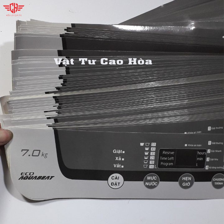 Tem phím máy giặt pana 7kg NA-F70B2 tem mặt phím
