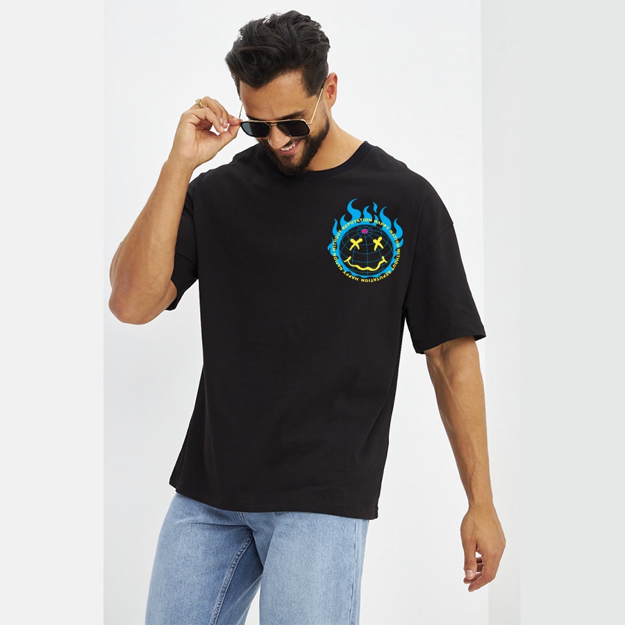 Áo thun Relax in chữ hiệu ứng, áo phông Unisex form rộng vải Cotton cá tính thoáng mát Local Brand Có Big Size