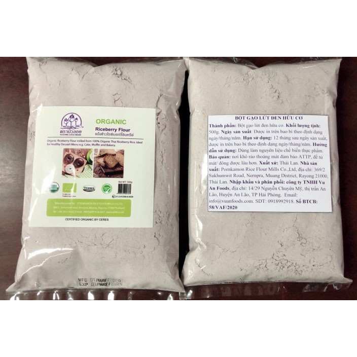 Bột Gạo Lứt Đen Hữu Cơ Thái Lan 500g