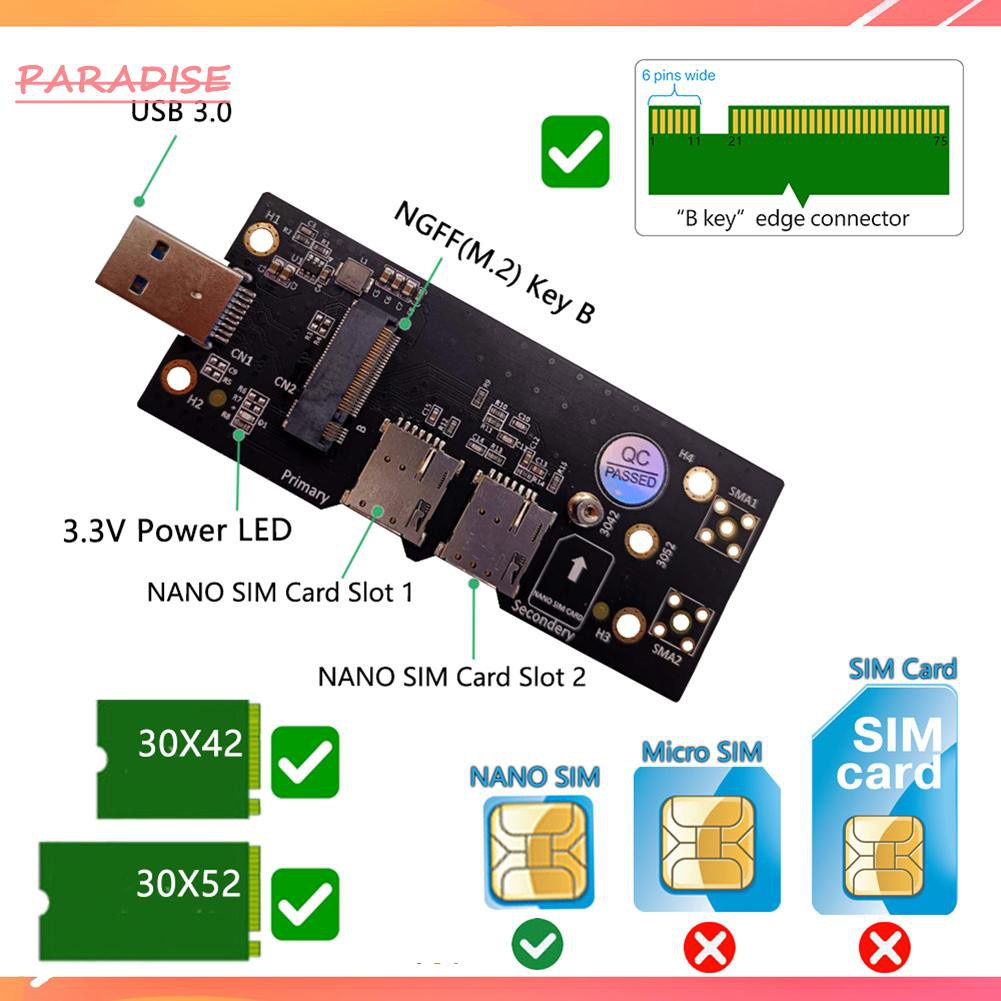 Thẻ Chuyển Đổi Từ Ngff M2 Sang Usb 3.0 Cho 3g / 4g / 5g | BigBuy360 - bigbuy360.vn