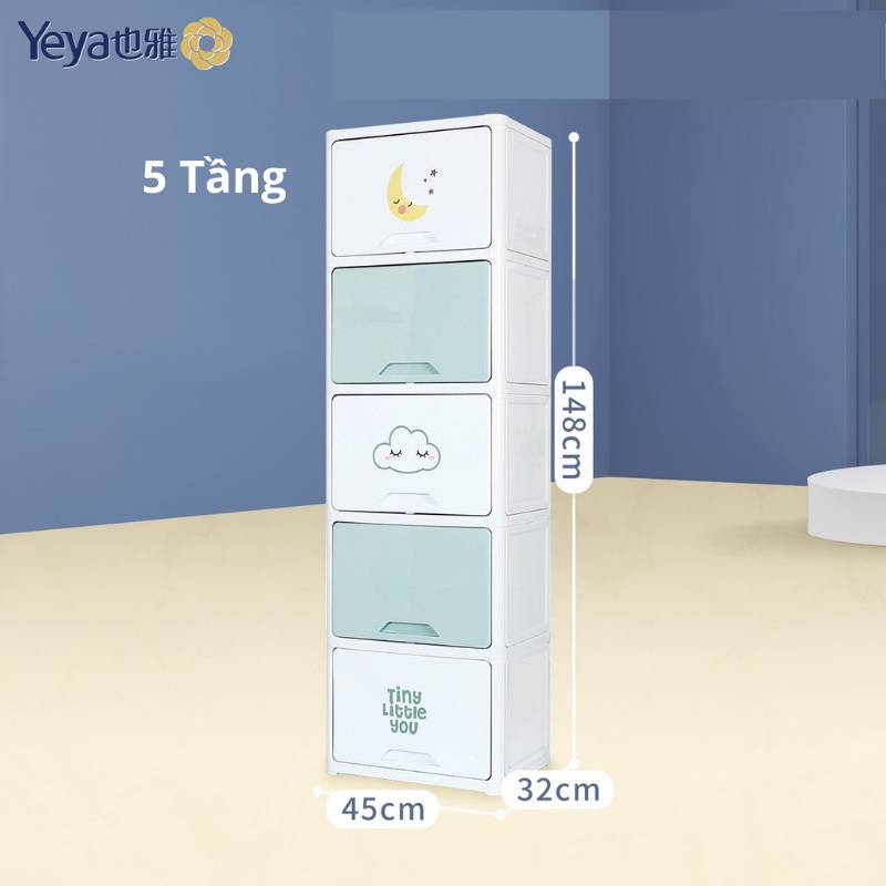 Tủ kệ cao cấp MẶT TRĂNG đủ tầng tiện dụng cho bé