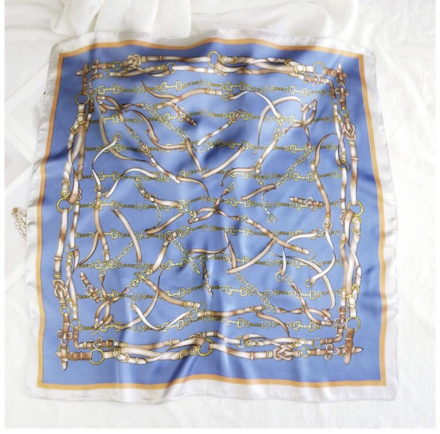 Khăn lụa vuông 70x70 turban quàng cổ,áo khăn yếm bandana thời trang đội đầu - Maben