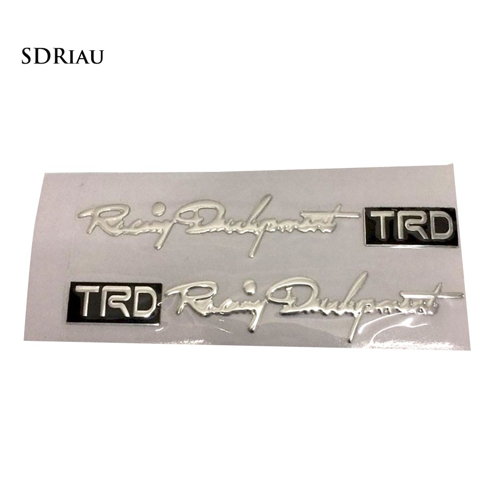 2 Miếng dán xe ô tô 3D trang trí thiết kế TRD Racing Department