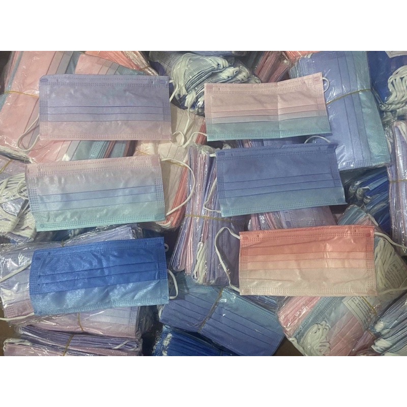 Combo 10 Khẩu trang pastel cầu vồng mix màu