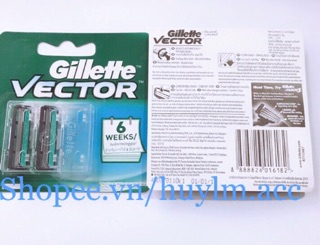 Vỉ 2 lưỡi dao cạo Gillette Vector