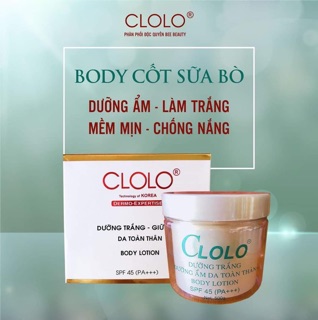 Kem Clolo sữa bò trắng da