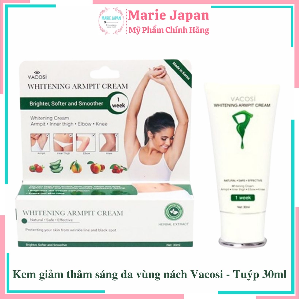 Kem dưỡng Vacosi giảm thâm sáng da vùng nách Whitening Armpit Cream 30ml