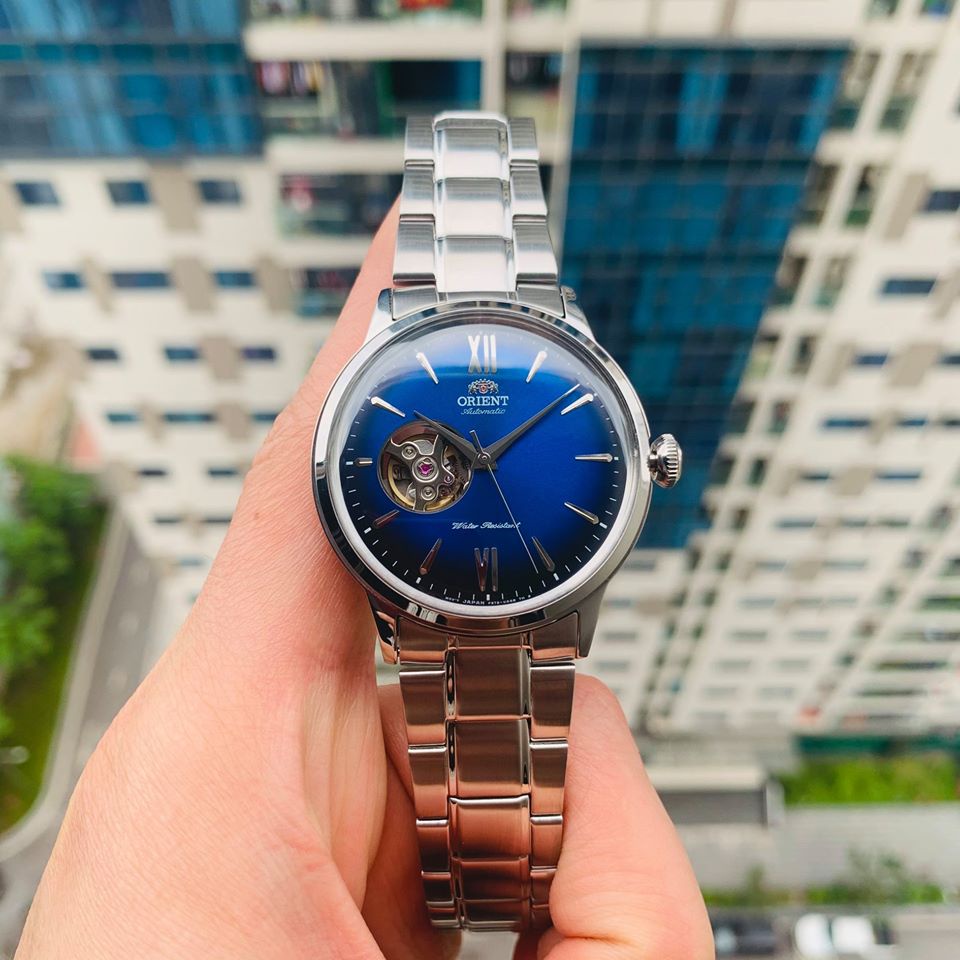 Đồng hồ Nam Orient hở mặt chạy cơ automatic nhiều màu máy Nhật size 40mm dây kim loại